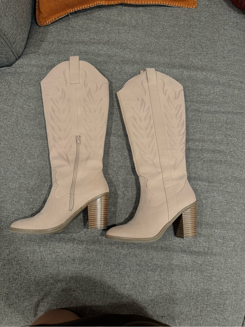 Altar’d States Cowgirl Boots Pink Suede